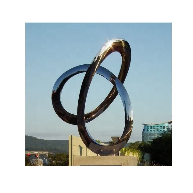 custom large outdoor abstract metal stainless steel sculpture for garden decoration