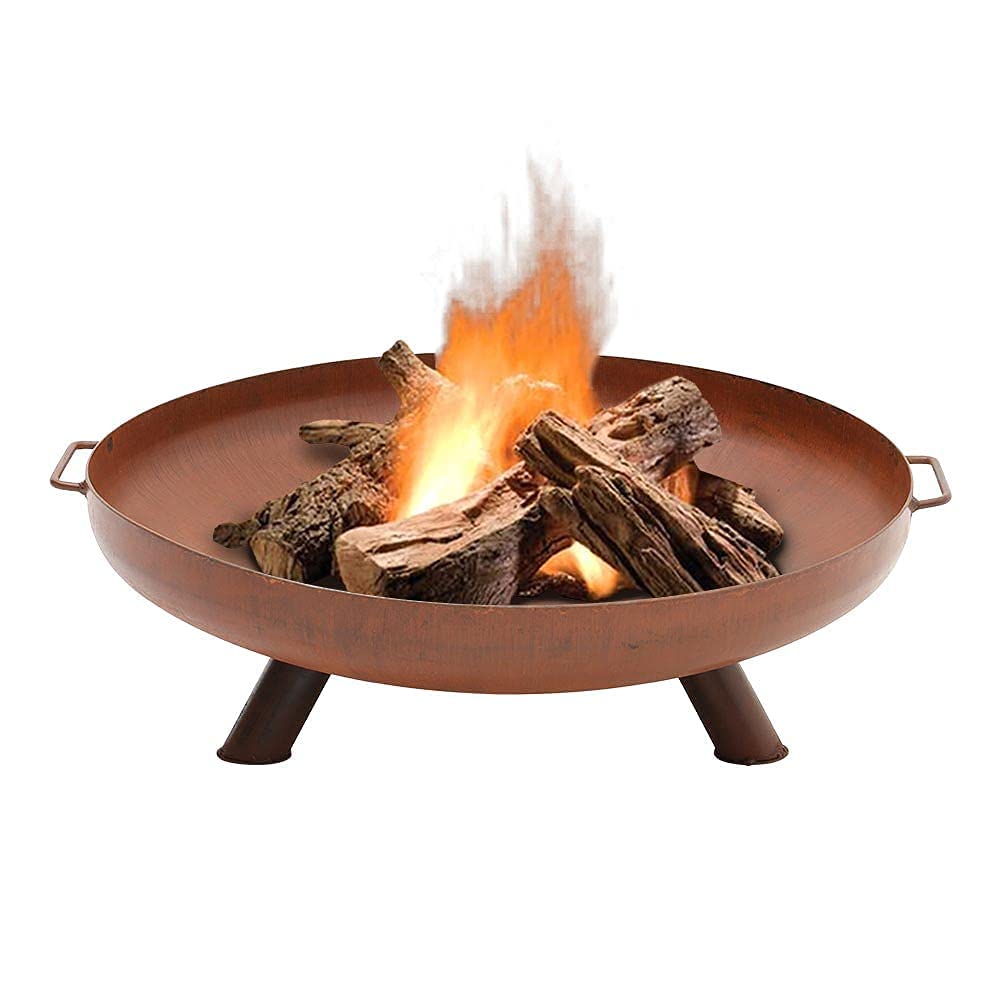 Outdoor Garden Patio Heater Camping Bowl For Wood Charcoal Cast Heat-Resisting Corten Steel Rust Fire Pit Grill Barbecue Rack