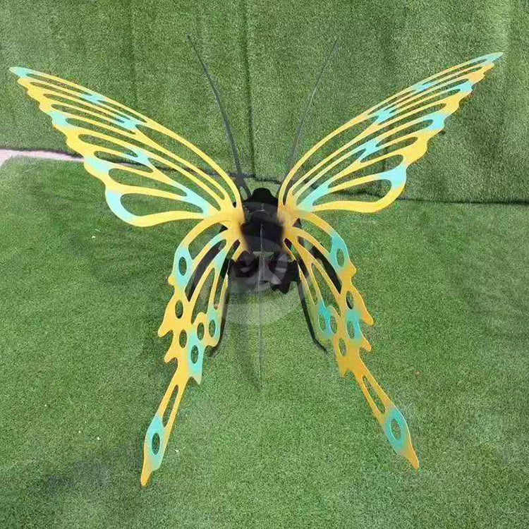Colorful Modern Simple 304 316 Stainless Steel Craft Animal Sculpture Lawn Butterfly sculpture Decoration