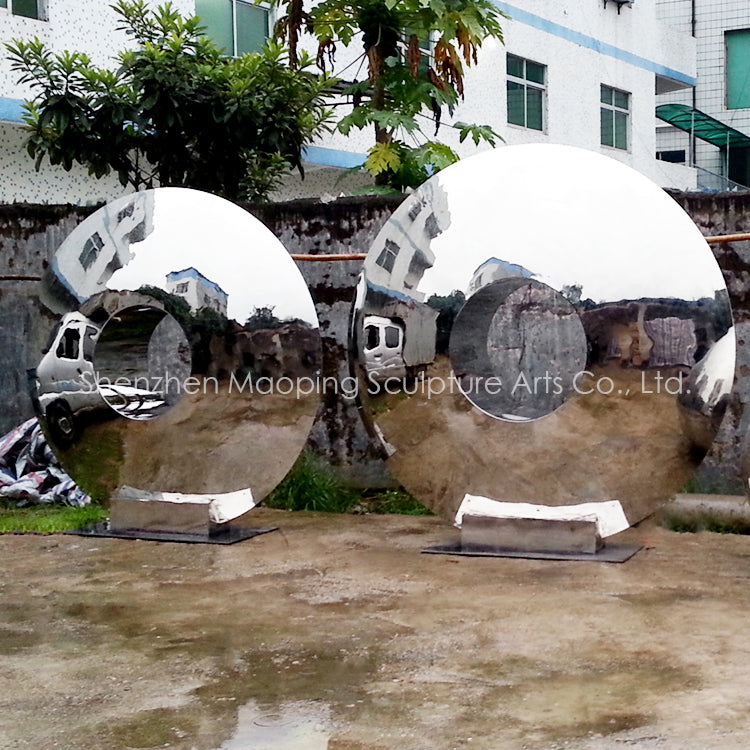 Customized Esculturas Modern Art Large Outdoor Custom Grande Doors Stainless Steel Moon Sculptures