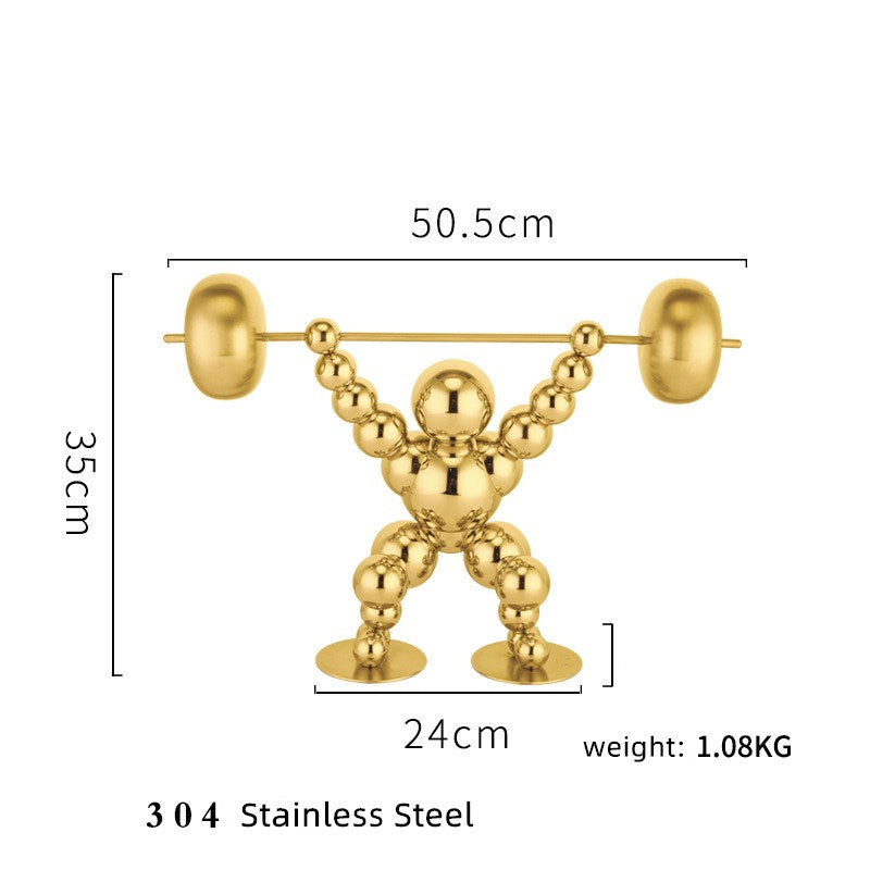 Home Decoration Accessories Office Desk Figures Ornament Art Crafts Stainless Steel Statues For Home Decor