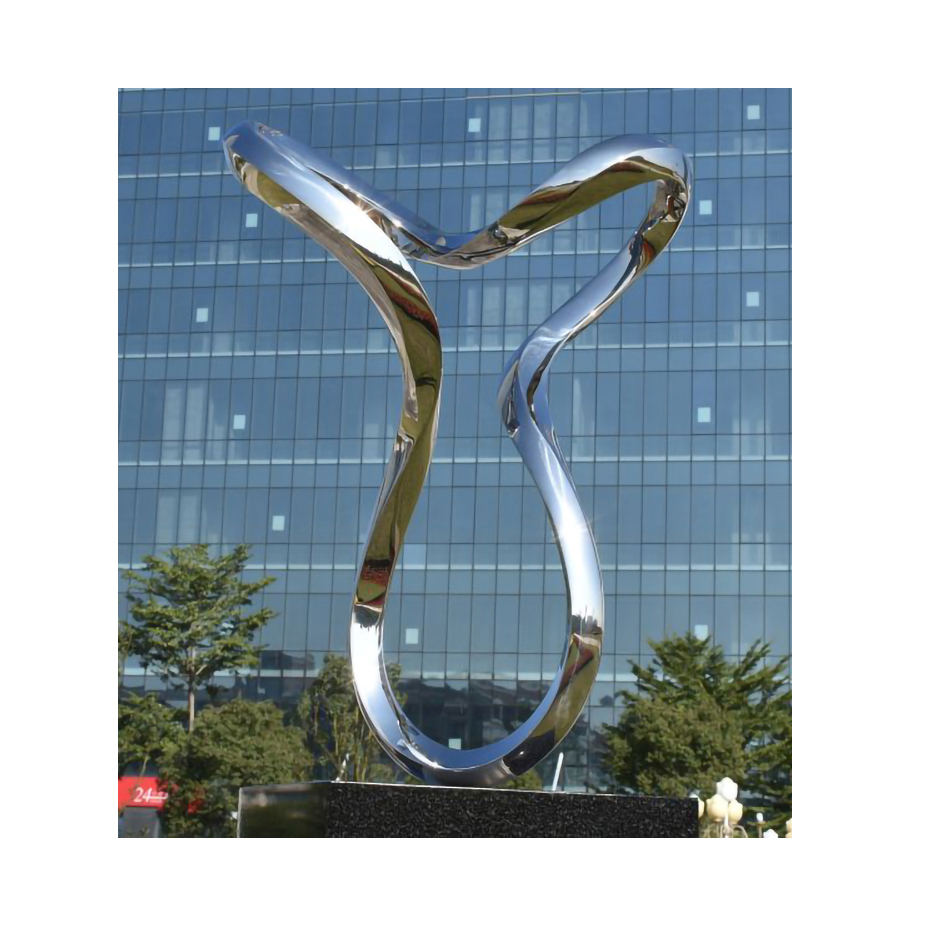 Custom Design Large Abstract Metal Art Polished stainless steel sculpture