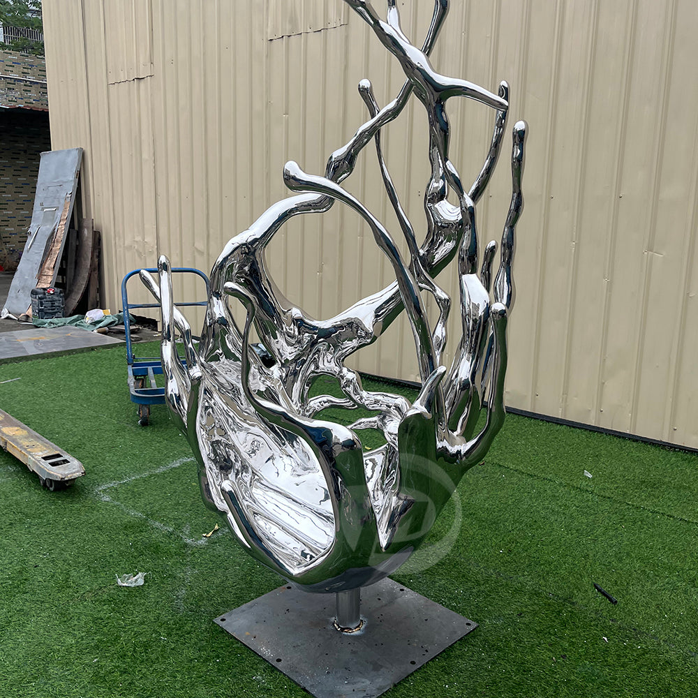 Courtyard garden landscape sculpture outdoor stainless steel spindrift sculpture