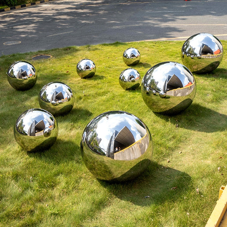 Factory Custom Outdoor Decoration Spheres Mirror Finish Stainless Steel Hollow Ball