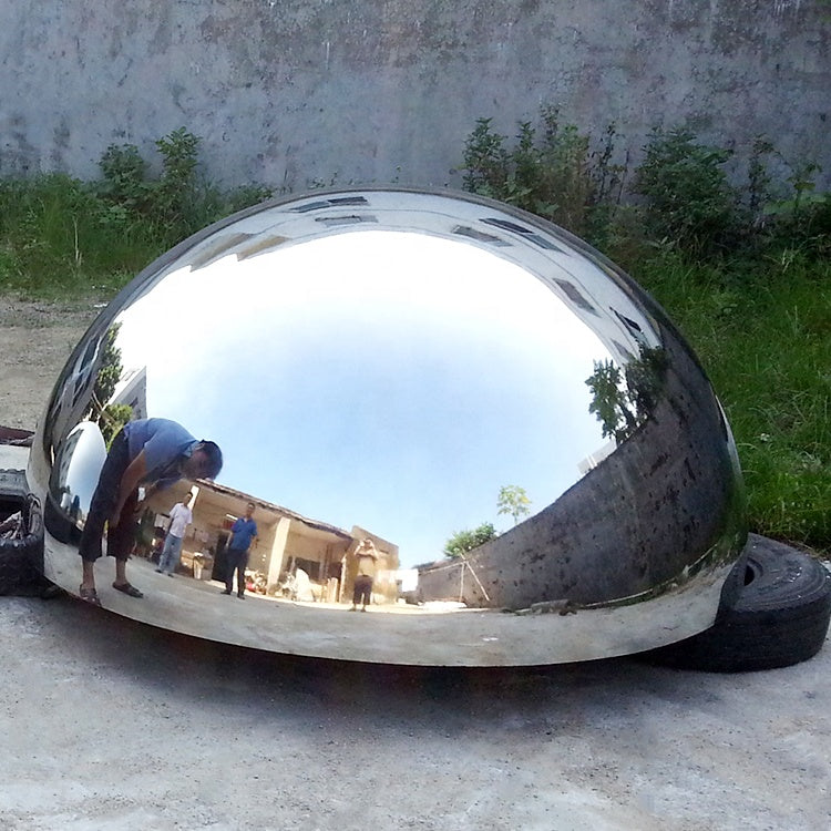 Polished mirror large Stainless Steel Hollow Hemisphere Half Steel Sphere