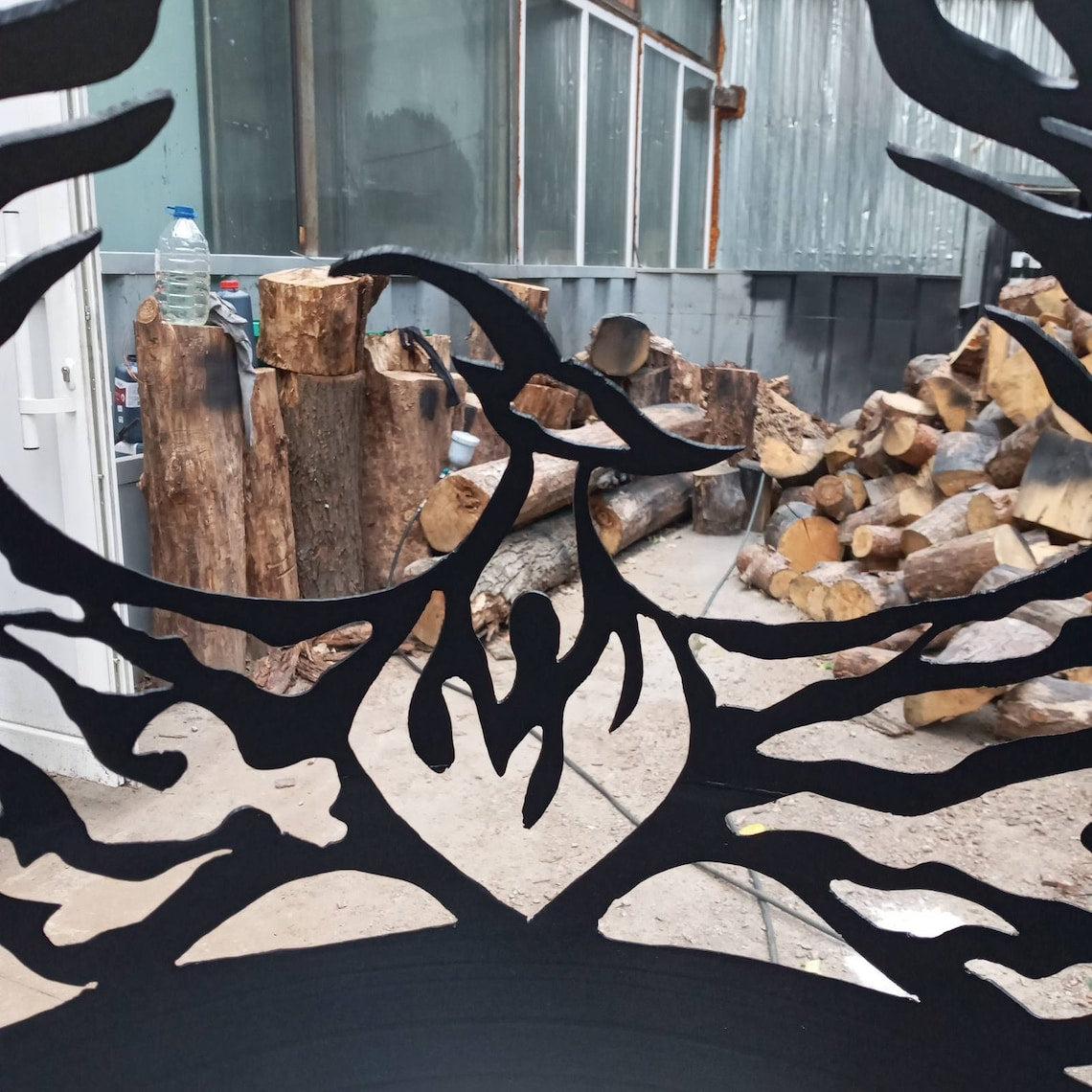 Personalization Custom Outdoor Metal Art Fireplace Phoenix Wood Burning Fire Pit Sphere