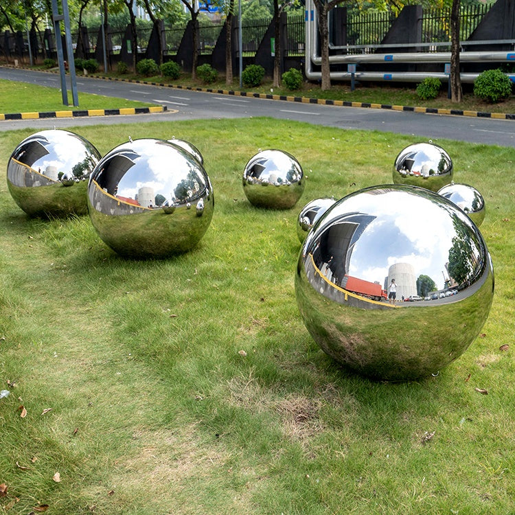 Factory Custom Outdoor Decoration Spheres Mirror Finish Stainless Steel Hollow Ball