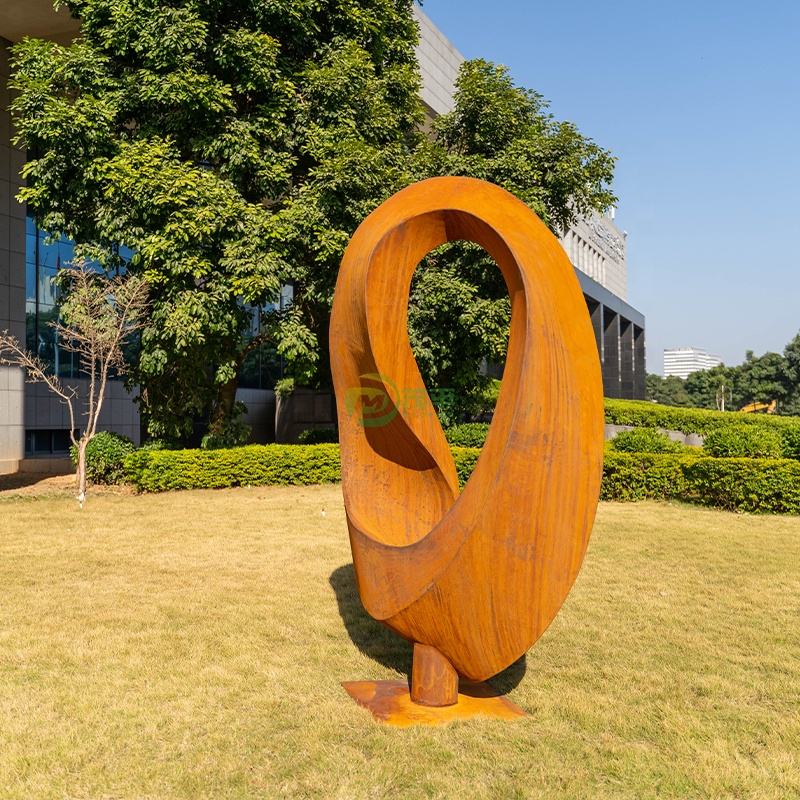 Customizable Popular Modern Garden Outdoor Decoration Abstract Art Metal Statue Corten Steel Sculpture
