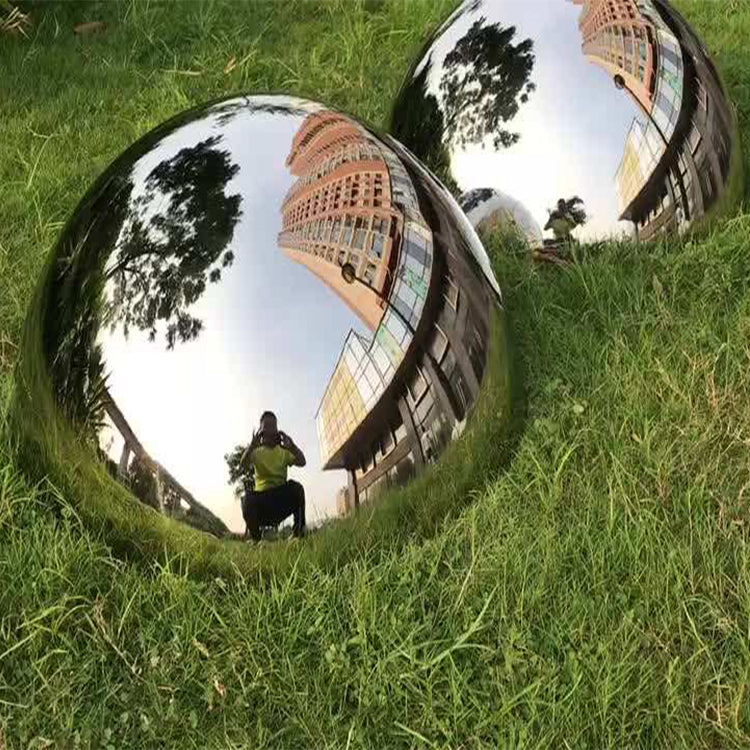 High Quality Polished Hollow Decorative Hemisphere 304 316 Stainless Steel Ball Half Sphere For Garden