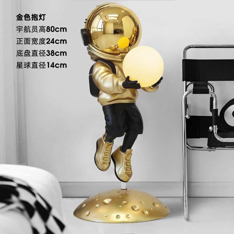 Modern Astronauta Art Home Decor Resin Fashion Gift Sculpture Light Indoor Floor Metal Crafts Home Decoration