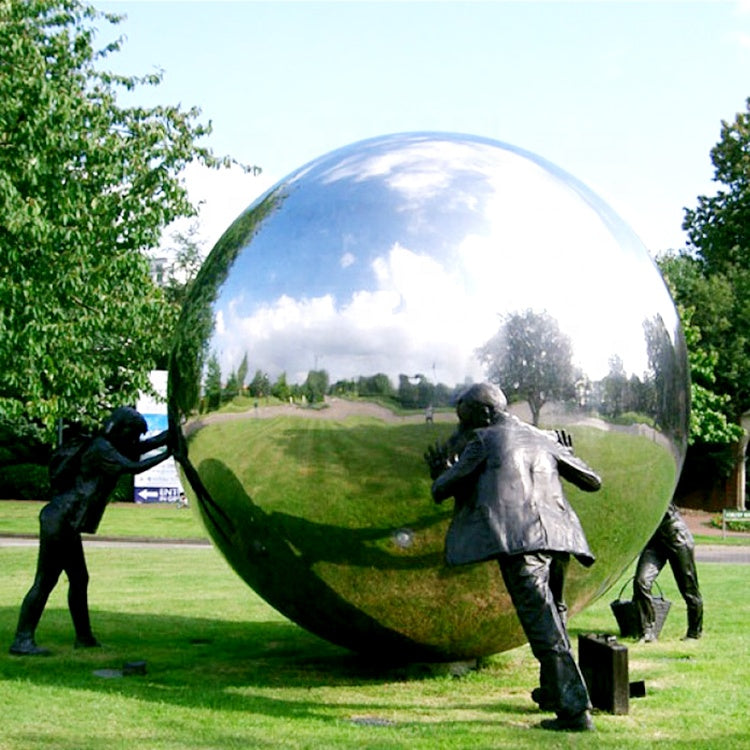 Factory Customized 3000mm Metal Crafts Modern Outdoor Garden Large Metal Hollow Ball Stainless Steel Sphere Sculpture