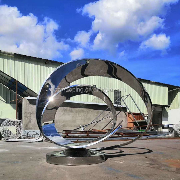 Large Outdoor Metal Crafts Art Sculpture Decoration Modern City Urban Decoration Stainless Steel Sculpture