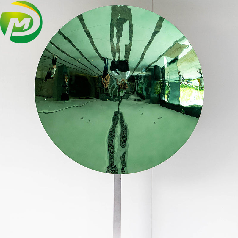 OEM ODM Green Indoor Multiple Sizes Modern Decoration Art Concave Mirrors Stainless Steel Wall Sculpture Metal
