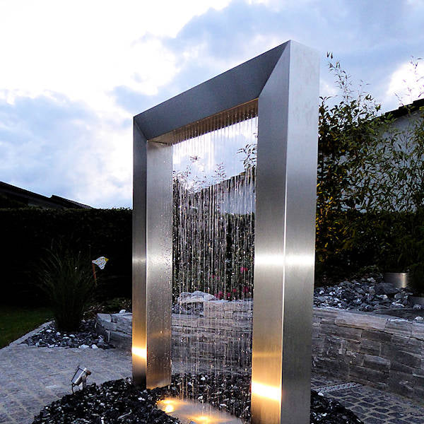 High Quality Outdoor Modern Large Metal Stainless Steel Abstract Large Water Fountain Sculpture