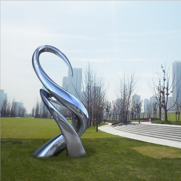 Modern Large Outdoor Decorative Stainless Steel Monumental Metal Art Sculpture