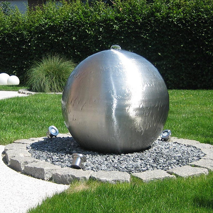 Custom OEM ODM 40inch High Quality Metal Hollow Sphere Large Garden Ball Stainless Steel Water Fountain