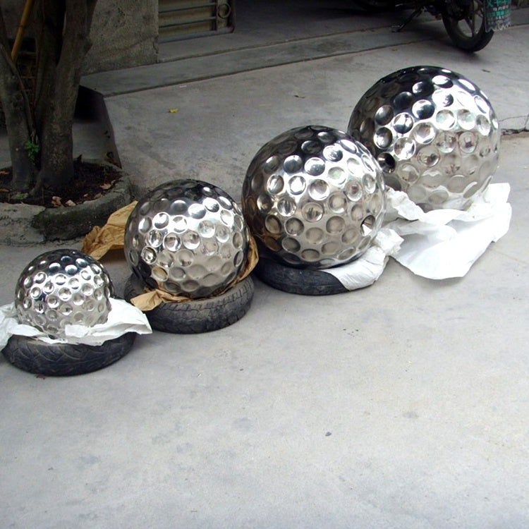 Custom Metal Golf Sphere Outdoor Large Landscape Handmade Decor Stainless Steel Hollow Ball