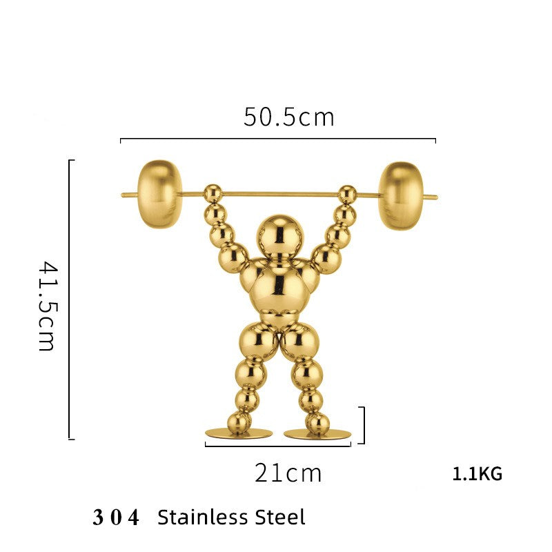 Home Decoration Accessories Office Desk Figures Ornament Art Crafts Stainless Steel Statues For Home Decor