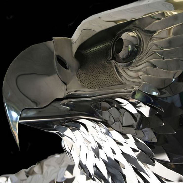 High Quality Customized Modern Luxury Outdoor Indoor Metal Ornament Art Decor Animal Eagle Stainless Steel Sculpture