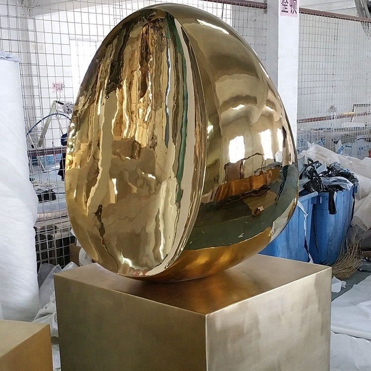 High Quality Customized Large Modern Outdoor Garden Decorative Metal Art Abstract Sphere Nut Stainless Steel Sculpture