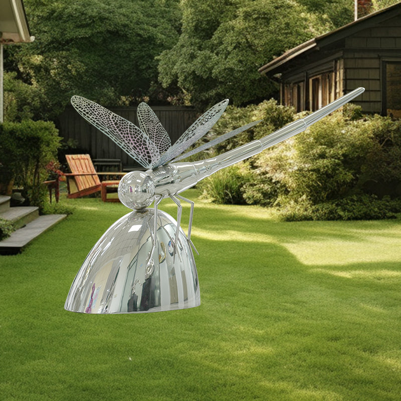 Outdoor Garden Metal Art High Quality Customized Modern Decoration Abstract Insect Dragonfly Stainless Steel Sculpture