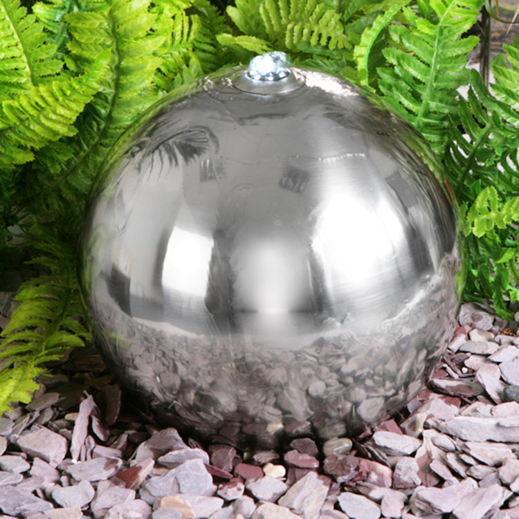 Customized large metal mirror polished hollow ball fountain pool stainless steel sculpture ball