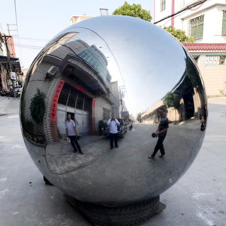 Factory Custom Large Metal Spheres 1800mm Mirror Polished Stainless Steel Sphere Hollow Balls Sculpture