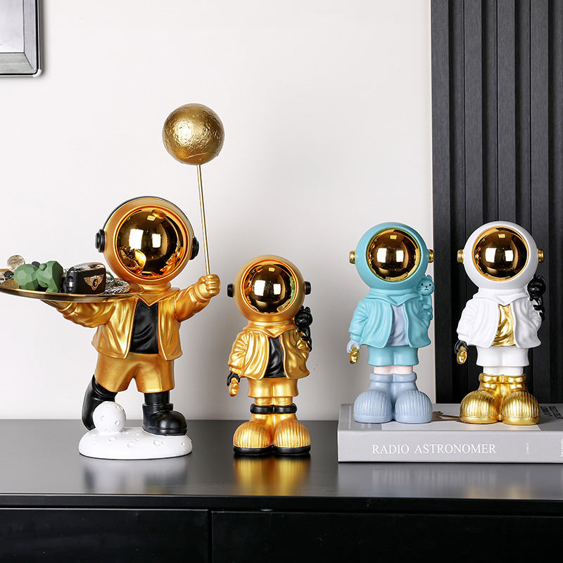 Hot Sale Nordic Modern Sculpture Astronaut Spaceman Large Floor Ornament Resin Crafts For Home Decoration
