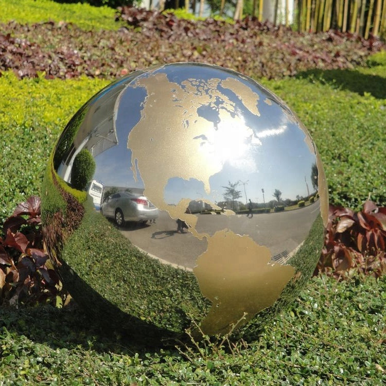 Custom Large Outdoor Garden Decoration Globe Stainless Steel Sculpture Hollow Ball