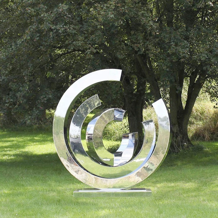 Factory Low Prices Customized Modern Large Huge Round Shape Mirror Polished Stainless Steel Sculpture