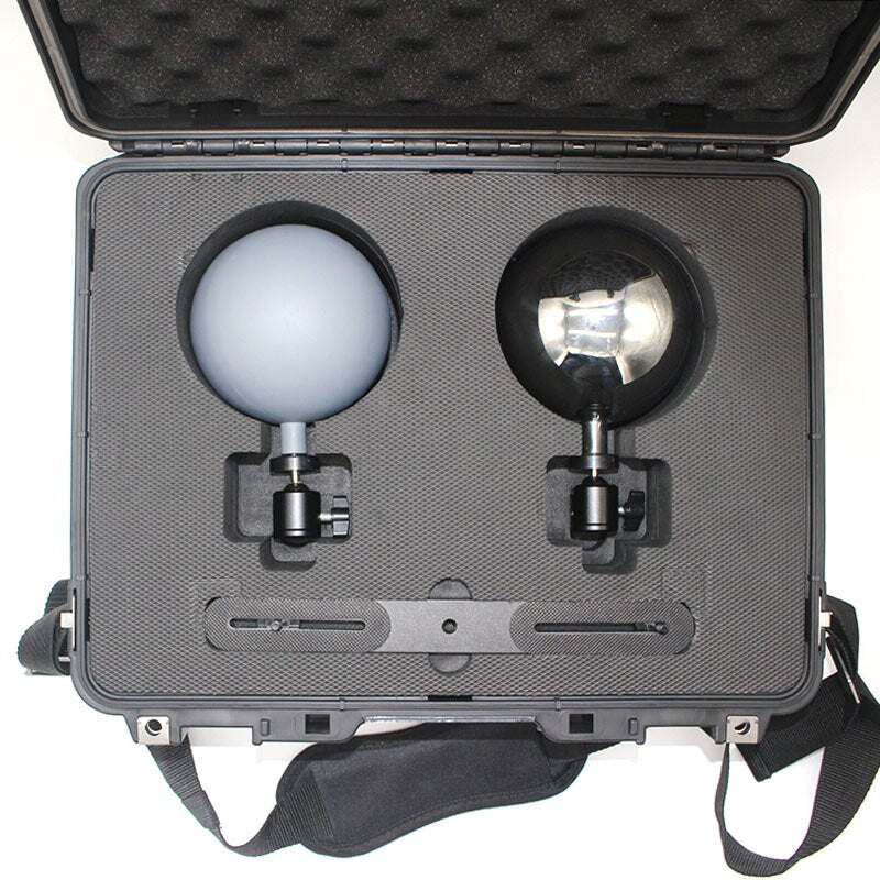 20cm Half Chrome Grey Ball Hdri Polished Photographic Prop Set Colour Checker Lighting Reference Vfx Kit