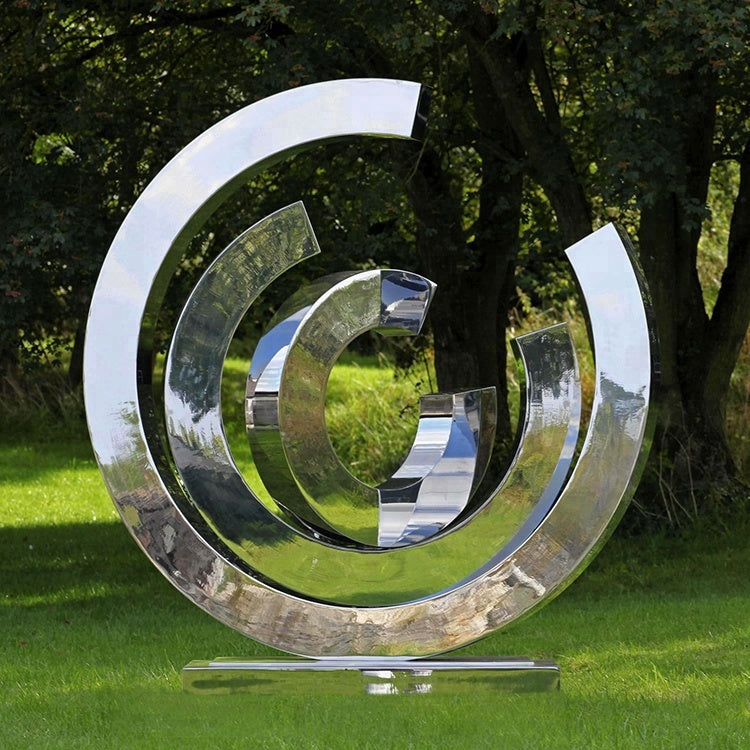 High Quality Customized Modern 3D Luxury Outdoor Indoor Metal Ornament Art Decor Abstract Stainless Steel Sculpture