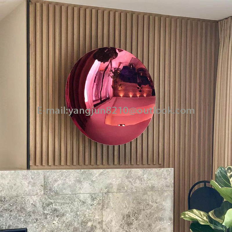 Modern Decorative Anish Kapoor Art Stainless Steel Large Concave Metal Reflective Sculpture Mirrors Decor Wall