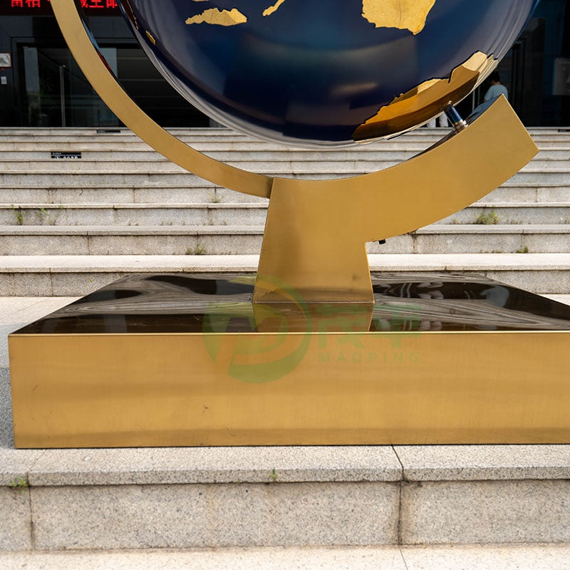 Size Custom Rotatable Indoor Hotel Mall Display Decoration 304 316 Stainless Steel Globe Sculpture