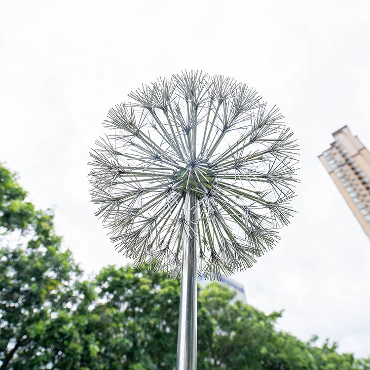 Customizable Outdoor Garden Metal Dandelion Decorative Stainless Steel Sculpture