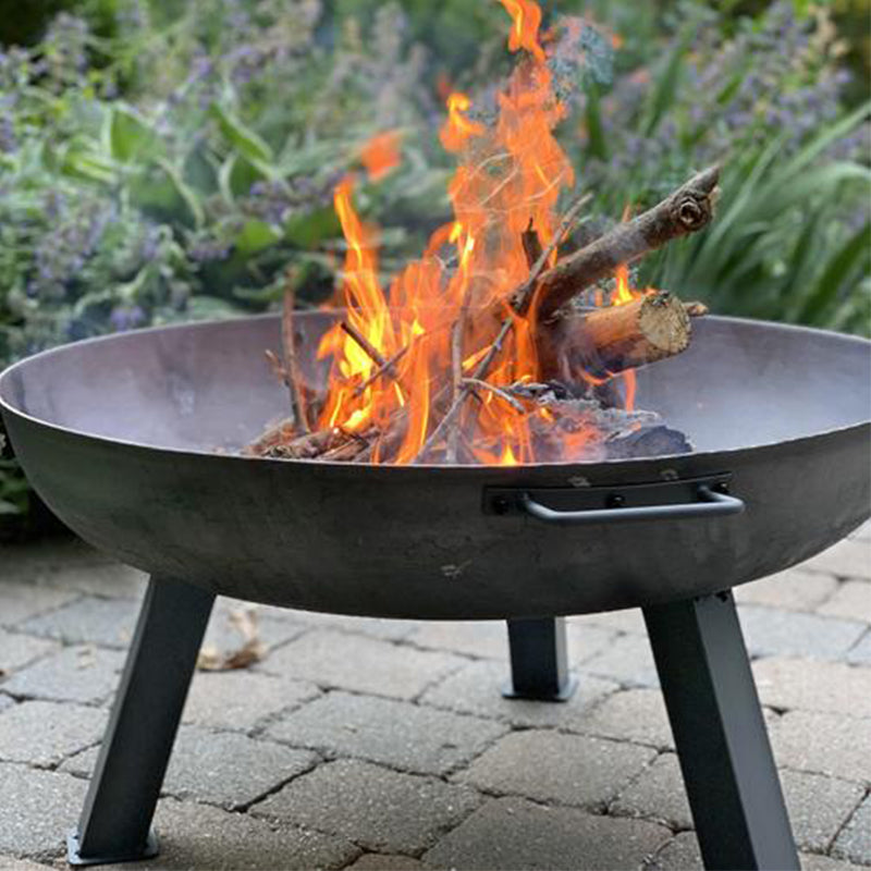 Large Outdoor Bonfire Wood Burning Hemisphere Colored Cast Iron Steel 30 Inch Corten Steel Fire Bowl BBQ For Patio Backyard