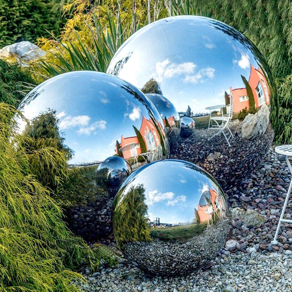 400mm-2200mm Large Metal Outdoor Decorations Hollow Sphere Garden Stainless Steel Ball Sculpture